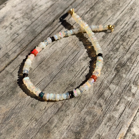 Fire OPAL Genuine Gemstone Beaded Bracelet Jewelry - Picture 7 of 8